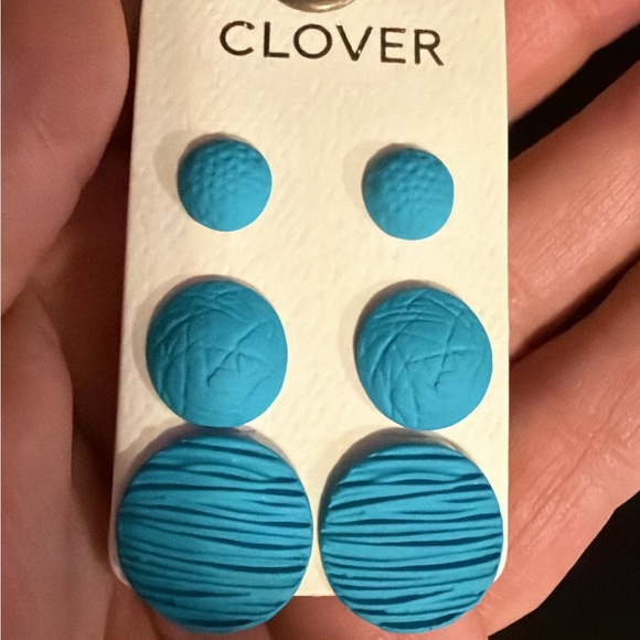 Elegant Turquoise Circle Earrings - Picture 2 of 2